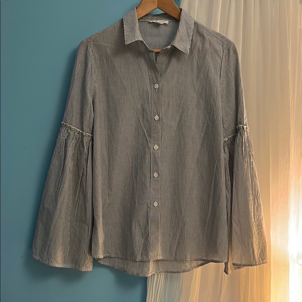 BeachLunchLounge Pinstripe Summer Blouse